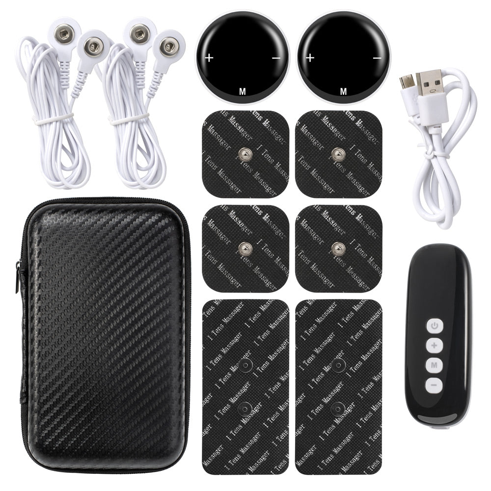 Wireless TENS Unit - Cordless Electric Muscle Stimulator with Remote Control, Portable Neck & Back Pain Relief Kit