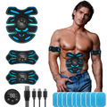 Abs Stimulator - 360° Abs and Arms Muscle Stimulator with Gel Pads