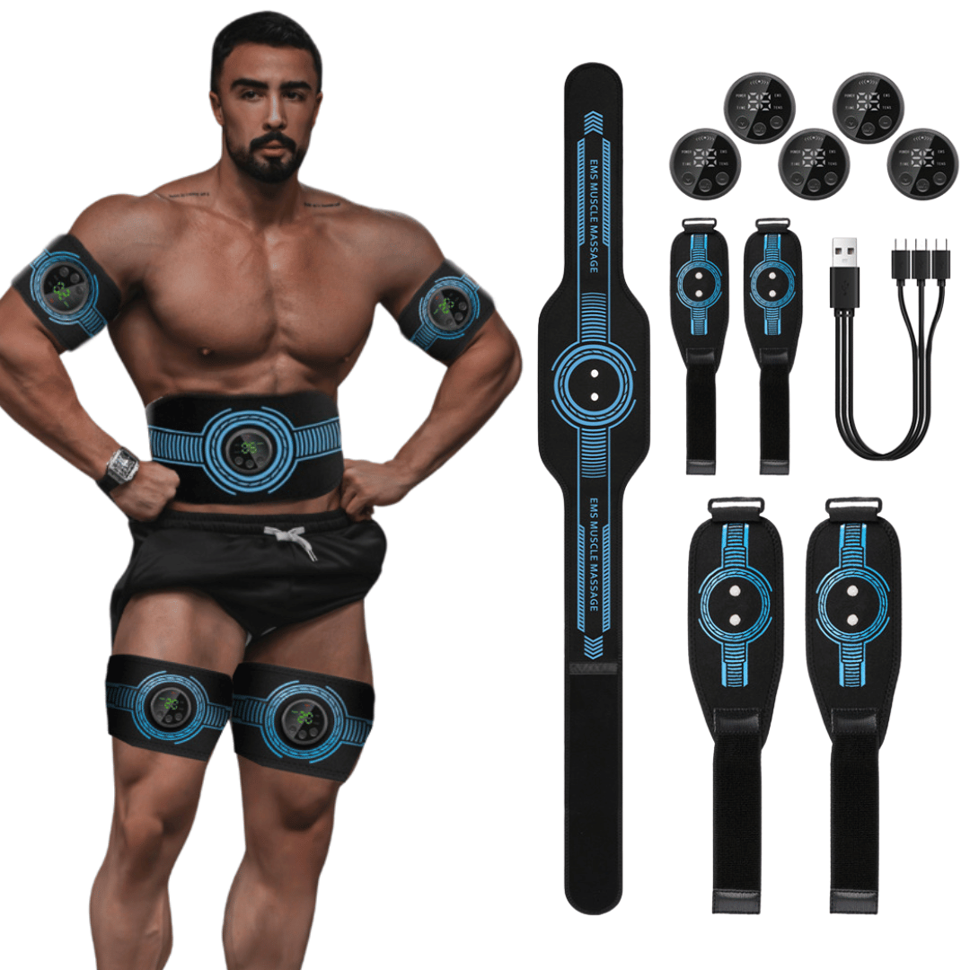FlexPro 360 Multi-Functional Muscle Stimulator | Targeted Coverage for Abs, Arms, and Legs