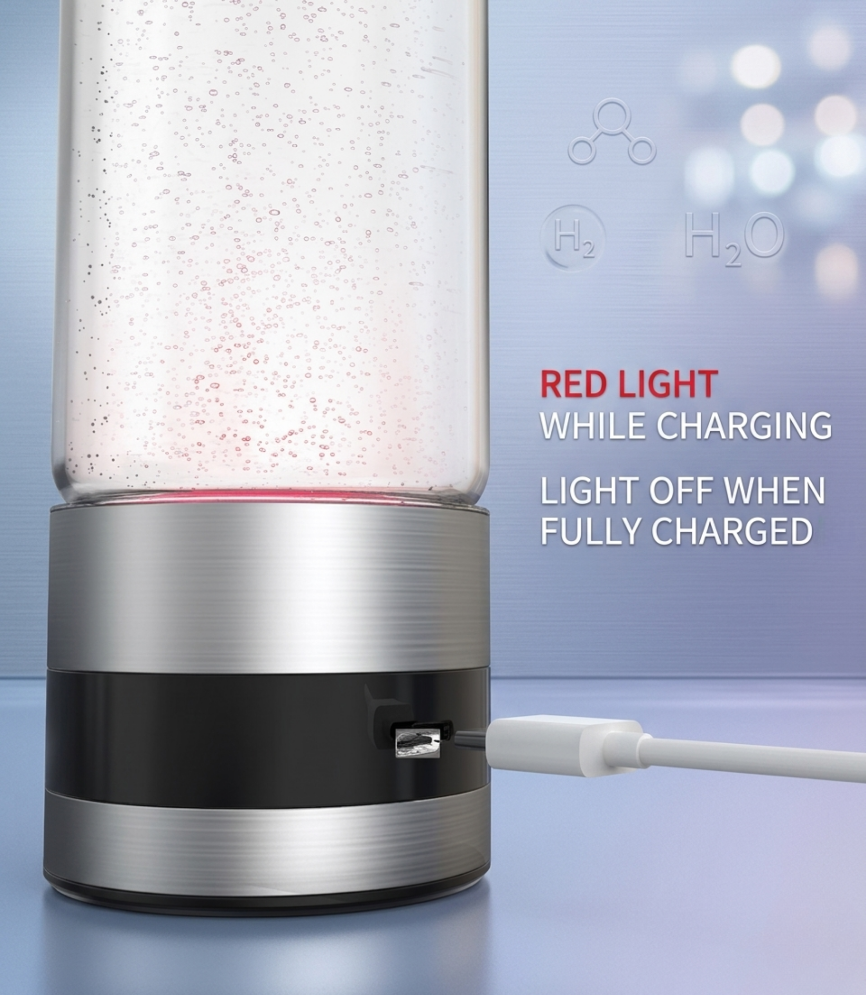 Premium Hydrogen Water Bottle | 3-in-1 SPE PEM Electrolysis Generator